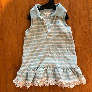 POLO Ralph Lauren Lace Trim Sleeveless Dress Sz 18 months